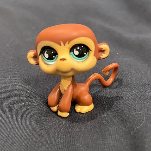 Vintage Littlest Pet Shop Monkey with Palm Tree - Picture 3 of 5